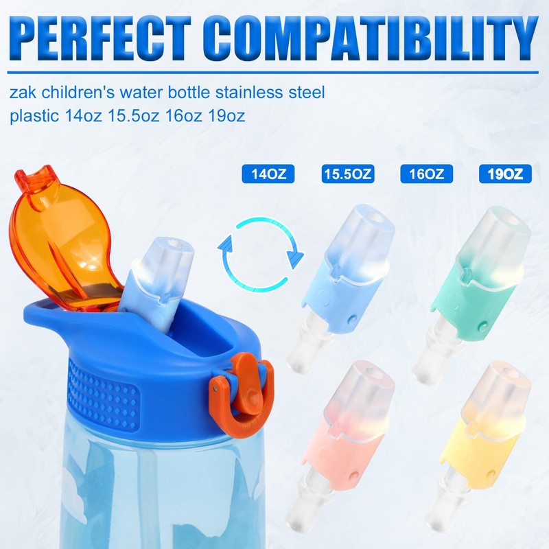 BOXOB 4pcs Bite Valve Replacement for Zak Designs Water Bottle,