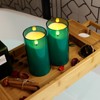 NURADA 3"x6"Flickering Flameless Candles: 3D Wick Acrylic Battery Operated LED