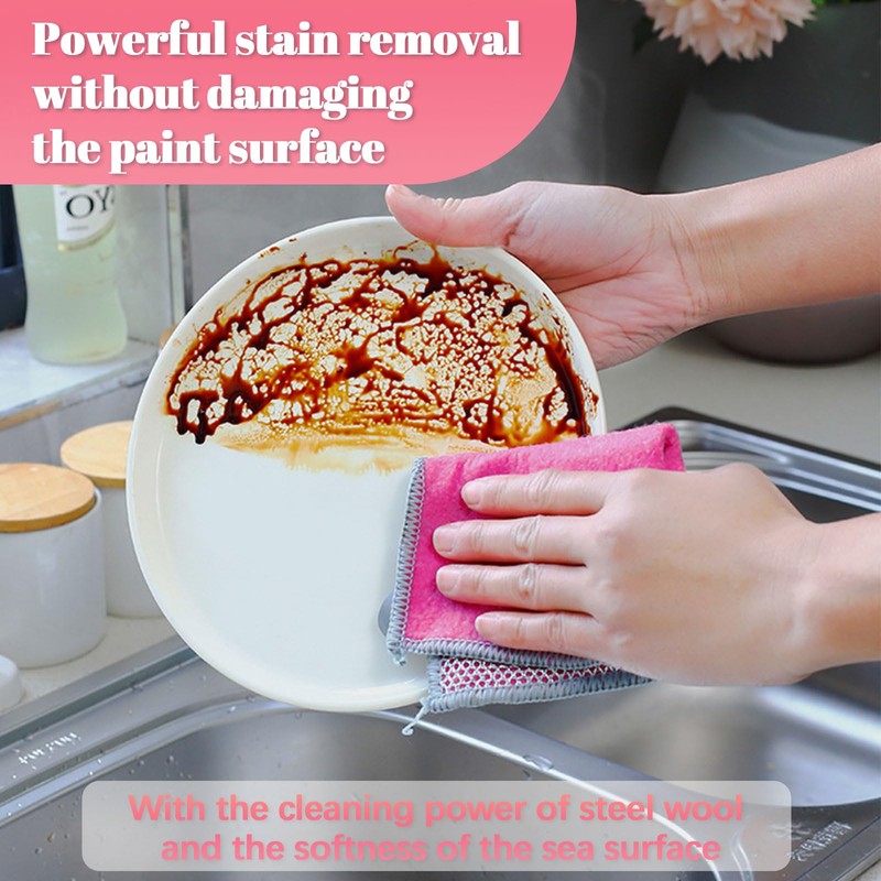 Viilich Pack of 6 Multi-Purpose Wire Dishcloths, Scourer, Cleaning Cloth,