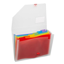 Snopake A4 Rainbow Expanding Organiser 6-Part [Pack of 1] Ref: 15767