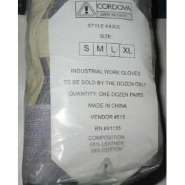 Cordova Lot of 2 Pairs Size L Gloves Cordova 8305 Standard Grain Cowhide