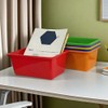 RAUVOLFIA 6 Pack Cubby Bin Storage Bins, Multi-Purpose Plastic Storage