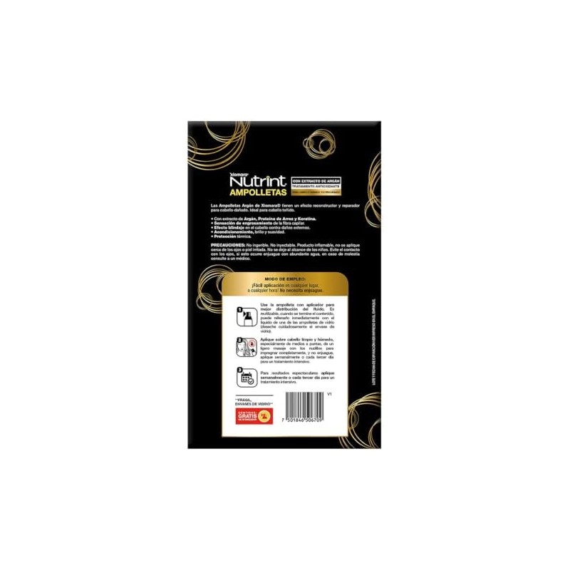Xiomara Nutrint Ampolletas Argán Tratamiento Antioxidante 60 ml