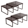 SONGMICS Cabinet Shelf Organizer, Stackable, Expandable, Set of 4 Metal