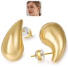 PRETOLE Gold Teardrop Earrings for Women, 14K Gold Plated Thick