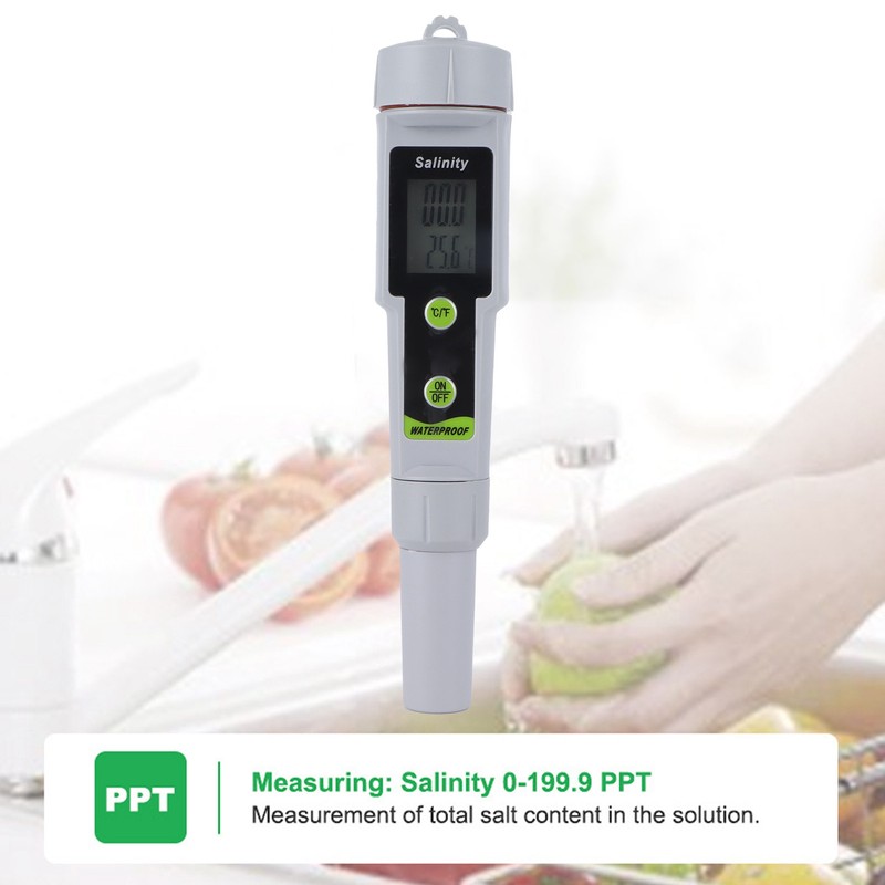 Salinity Meter Digital PenType Salinity Tester for Seawater Salt Water