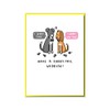 Have A Furry Tail Wedding! Funny Dog Wedding Card