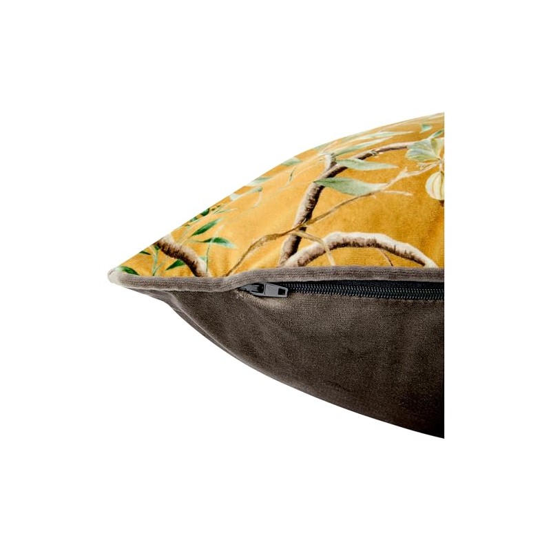 Wylder Tropics Orient Chinoiserie Birds Cushion Cover, Gold, 43 x