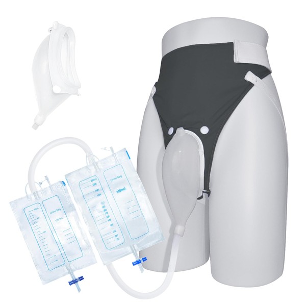 Wearable Urine Collector Set with Breathable Fixation Pants, 2 Urine