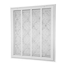 Happybuy Return Air Filter Grille, Fits W20 x H20in Duct Opening Size, Includes Filter, Powder-Coated Steel Vent Cover for Wall, Detachable Face/Door for 1 inch Filters