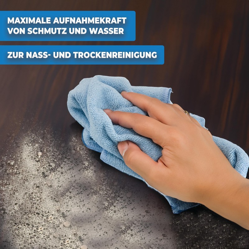 limpando All-Purpose Cloth, 10 x Microfibre Cloths, 40 x 40