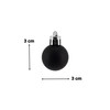 Plastic Christmas Baubles Black - Pack of 24 Diameter 3