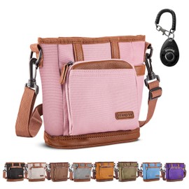 BEAU&FUR Dog Treat Pouch with Dog Clicker for Training - Hands-Free Dog Treat Bag with Magnetic Closure, Multi-Pocket Treat Pouches for pet Training with Built-in Poop Bag Holder Pocket