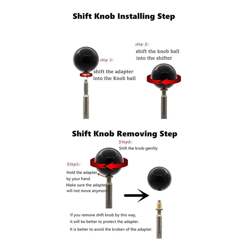 jingfei Style Round Ball Gear Shift Knob Acrylic Shifter Knobs