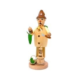 Drechslerei Friedbert Uhlig, incense smoker no. 030, winemaker, 35 cm high, turned from regional wood, real handmade from the Ore Mountains, Christmas, wood art, real wood