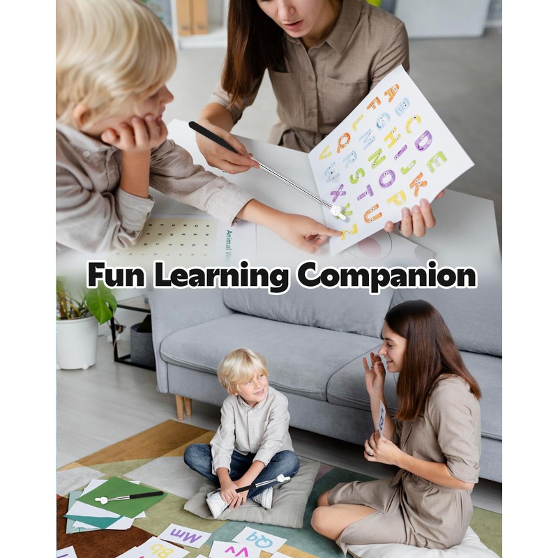 Retractable Teacher Pointer for Classroom Kids Reading, Dumero Extendable Finger