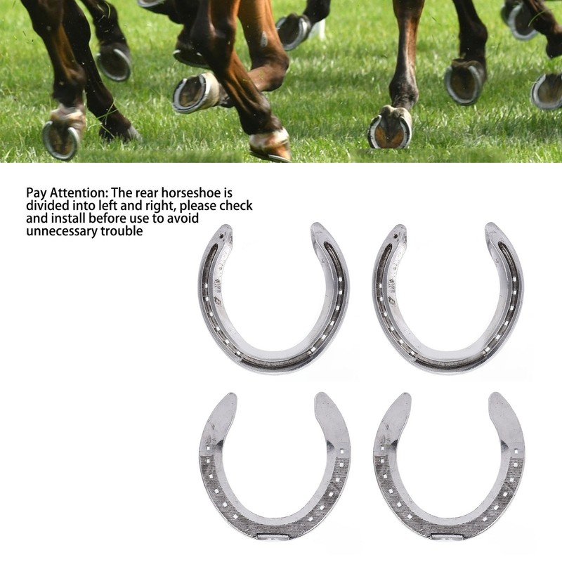 4pcs Horseshoes Aluminum Alloy Light Weight Reliable Practical Horse Riding