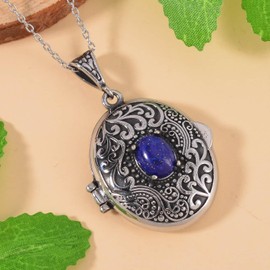 Shop LC Lapis Lazuli Stainless Steel Necklace for Women Jewelry Size 24" Ct 4.02 Christmas Gifts for Women