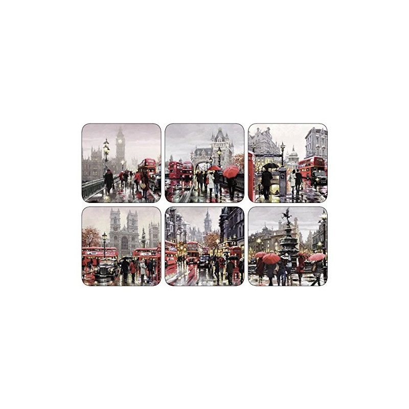 Plymouth Streets of London Coasters - Set of 6