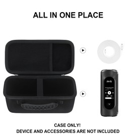 Supmay Hard Carrying Case for Blue Tees Golf Player+ GPS Speaker with Touch Screen Display, GPS Speaker Player Protection Case with Mesh Pocket for Charging Cables, Black