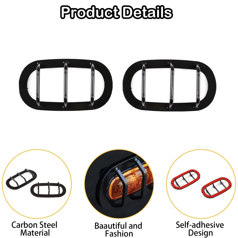 Heutamo Front Fender Side Marker Light Covers Guard Trims Compatible