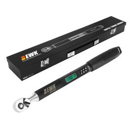 EWK 3/8" Drive Digital Torque Wrench 5-100 ft-lbs (6.8-135 Nm), with LED Display & Buzzer Alert, for Small Car Repairs