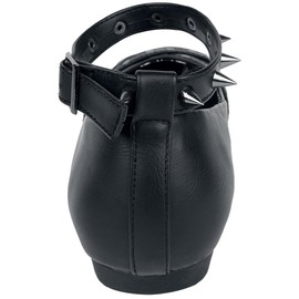 Gothicana by EMP Women's Black Ballet Flats with Strappy, black