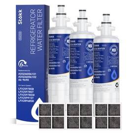 Stokk ADQ36006101 Water Filter Refrigerator Replacement Compatible with LG LT700P, ADQ36006102, ADQ36006113, AGF80300702, Kenmore 9690, 469690, and LT120F Air Filter ADQ73214404, NSF42, 3 Combo