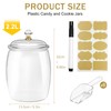 FALUCKYY 6 PCS Plastic Candy Jars with Lids, 2.2L 74oz