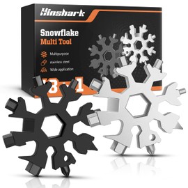 Hinshark, 18-in-1 snowflakes multi-tool, a gift for men, gadgets, cool tool, Christmas gifts, Advent calendar, dad, husband (pack of 2)