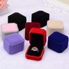 Velvet Finish Jewelry Box, Engagement Wedding Earrings Ring Pendant Display