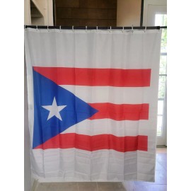 Unbranded Puerto Rican Flag Design Shower Curtain