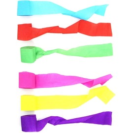 Crepe Paper BetterJonny 12 Rolls Crepe Paper Streamer Roll Hanging Party Decorations Theme Party Streamer Birthday Party Wedding Decoration(6 Colors)