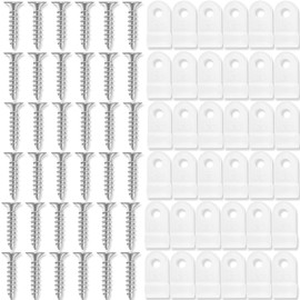 NILLOS R-Type Clip, 100 PCS Cord Fastener Clips with Screws for Wire Management (1 x 1.9 cm/0.39 x 0.74 in)
