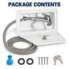 Lockable RV Exterior Shower Box Kit with 1.5m Hose, Hot