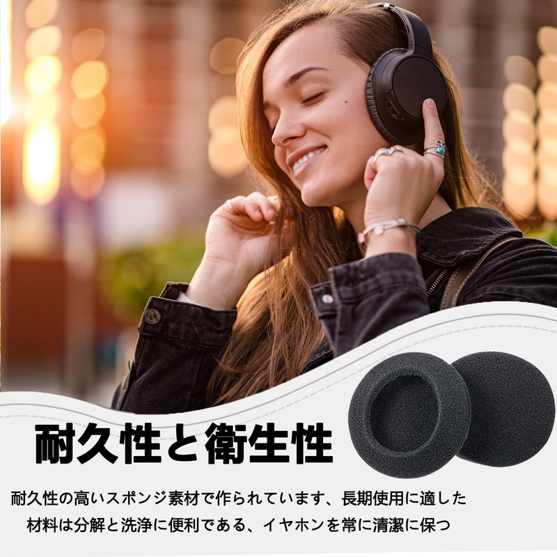 FujiFrugal Earpads Headphone Cover Headphone Replacement Earpads 40/50/55/60mm Diameter Headset