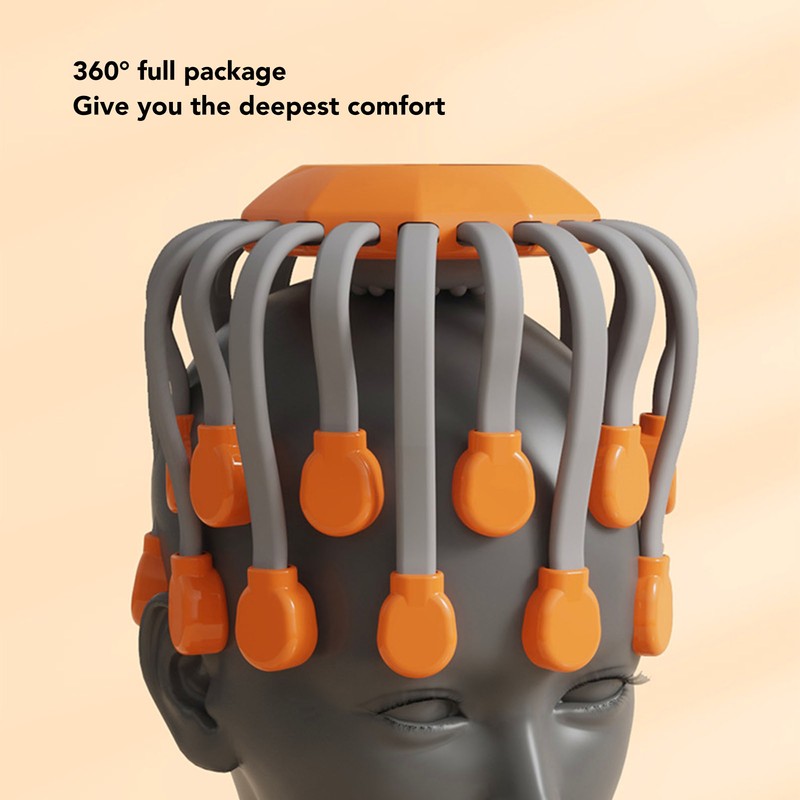 Electronic Claw Head Massager Intelligent Musical Sound Red Ray Decompression