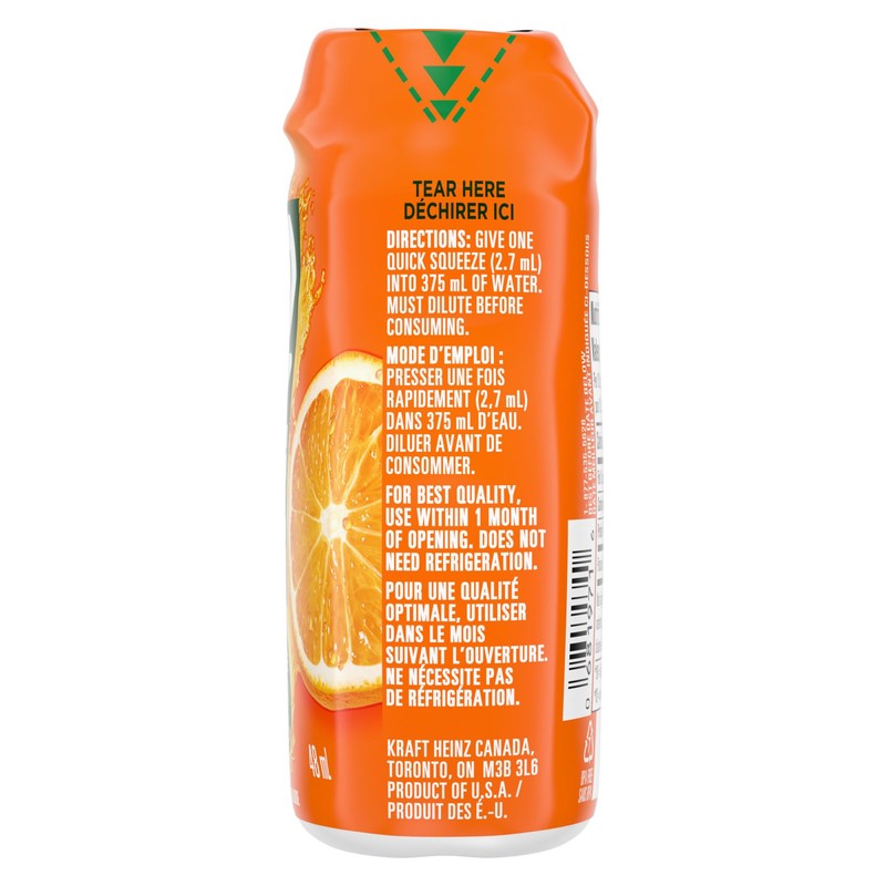 Tang Liquid Drink Mix, Orange, 48mL/1.6 oz, (Pack of 12)