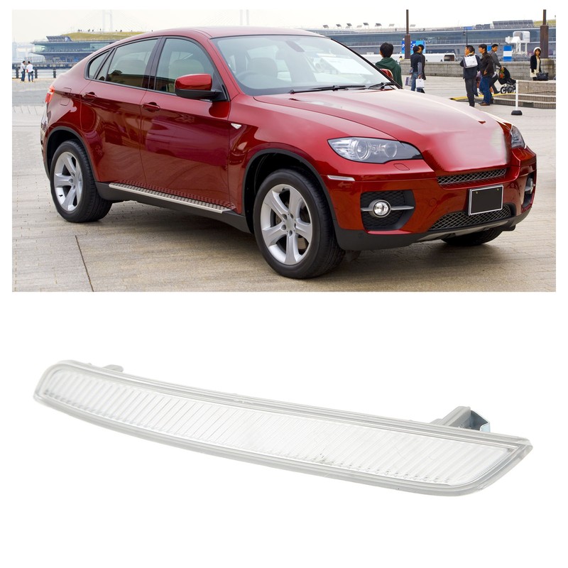 Front Bumper Reflector Clear White Improve Car Visibility Side Marker