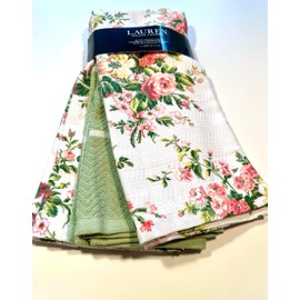 Home Goods Lauren Premium Luxury Quick Dry Non-GMO Ultra-Soft, Plush and Highly Absorbent Durable Kitchen,Hand Towels (17”x 28”) Large Cotton, Dish Tea Towels Set of 3 (Allium), RN75449