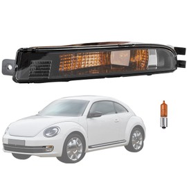 KAP Replacement for Turn Signal Lamp 2012-2019 Beetle Coupe Convertible Driver Left Side with Bulb 5C5 953041A 5C5953041C 5C5953041D VW2530112