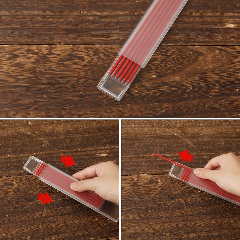 24 Pcs 2.8mm Pencil Refills, Solid Carpentry Pencil Refills for