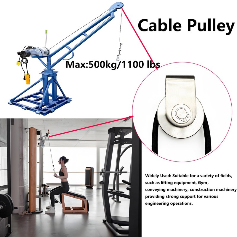 Chiloskit Heavy Duty Pulley Block with Bracket for Rope, 2