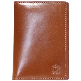 Berkut Italian Leather Pass Case with Clear Case, IC Card Slot, Commuter Pass Holder, Card Holder, For Men and Women, Braun