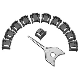 100Pcs RJ45 Port Lock with 5 Keys, Locking RJ45 Port/Dust Blocker,RJ45 Dust Cover Cap Female Port Plugs Protector,Compatible RJ45 Port Devices(Black)