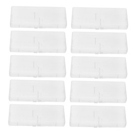 TOVINANNA 10pcs Portable Transparent Dental Brush Holder Box Plastic Interdental Brush Storage Case with Flip Lid for Travel and Daily Use Efficient Oral Care