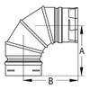 DuraVent B 90DEG Vent Elbow, 3, Aluminum