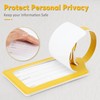 Travelambo Luggage Tags for Suitcases Faux Leather Privacy Protection 2