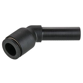 Parker 379PLPSP-4M Composite Push-to-Connect Fitting, Tube to Tube, Glass Reinforced Nylon 6.6, Push-to-Connect and Plug-in Stem Plug-in 45 Degree Elbow, 4 mm