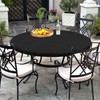 LUSHVIDA 2 Pack Round Waterproof Table Cover Elastic Tablecloth Vinyl